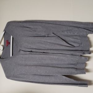 Woman's gray cardigan
